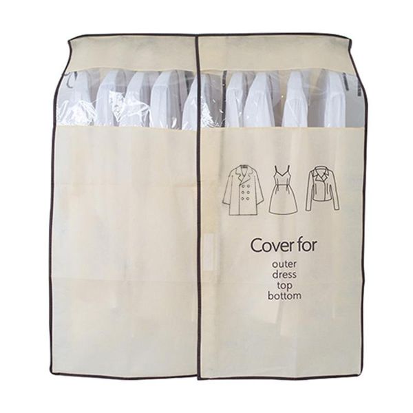 

clothes hanging dust cover suit coat storage bag case protector dress clothing organizer bags