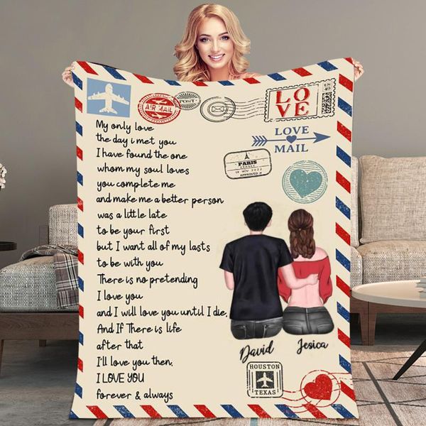 

blankets to my only love message letter quilt blanket english languages print flannel home textiles bed sofa express