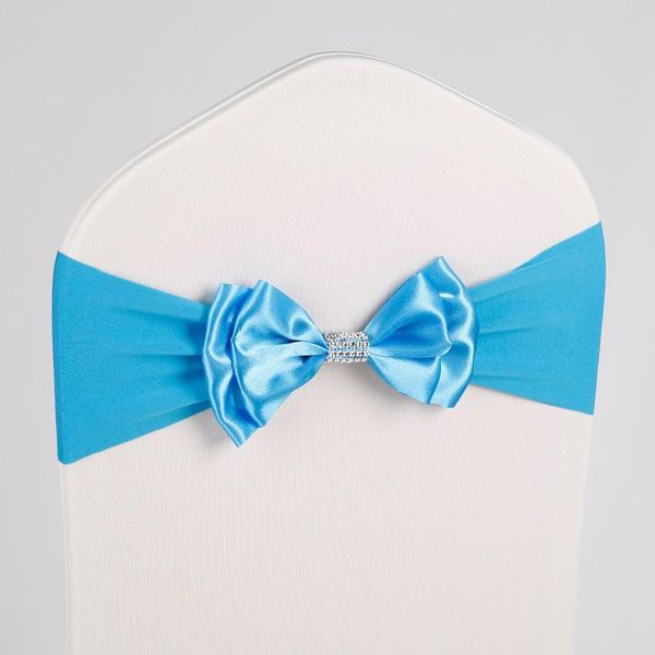 

chairs sashes set fasten bowknot elastic flower diced double plus diamond burgundy bow cover for high-quality casamento