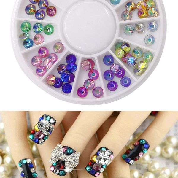 

nail art decorations diamond pearls metal twisted bar beads frosted heart rhinestones gems decals manicure diy tips, Silver;gold