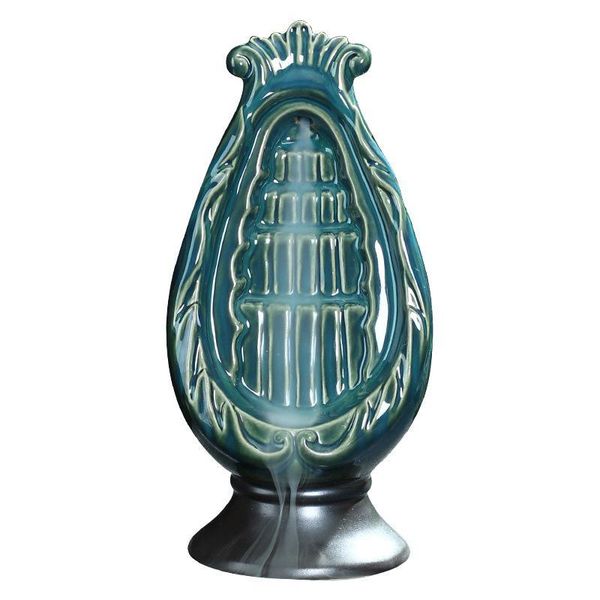 

traditional ceramic backflow incense burner censer smoke waterfall holder office teahouse table desk decoration fragrance lamps