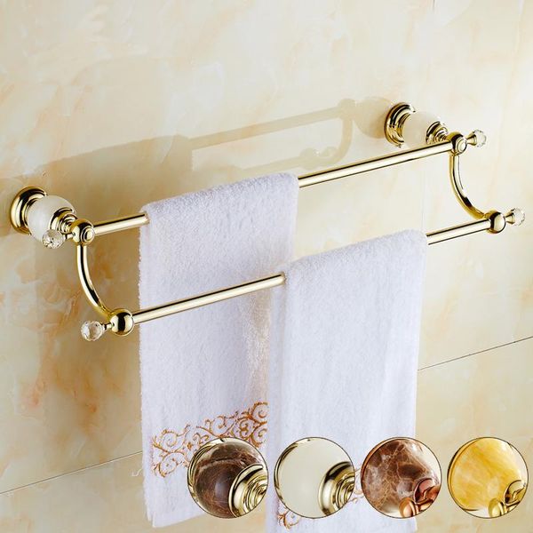

towel racks 4 style jade copper double bars rack gold, bathroom wall hanging shelf, european antique brass retro
