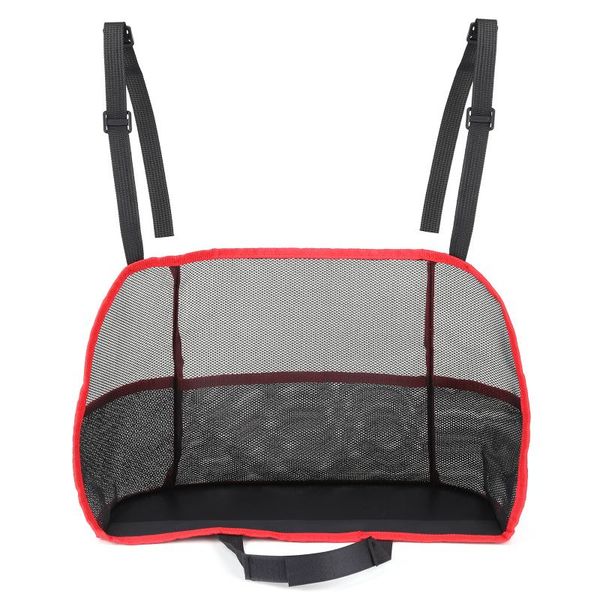 

car organizer net pocket organizer, mesh storage for tissue purse (luxury red)