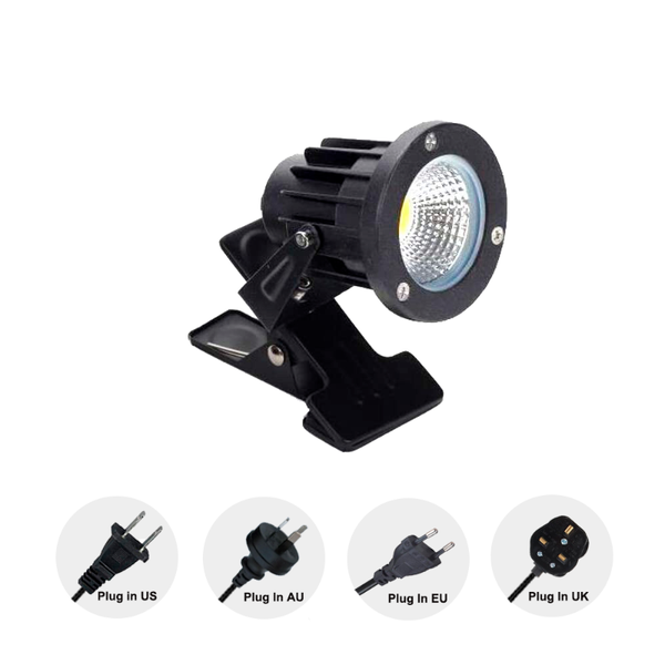 

table lamps 5 waled directional light come with clamp 9.84 ft power plug waterproof switch black 60 deg beam angle greenscape lamp