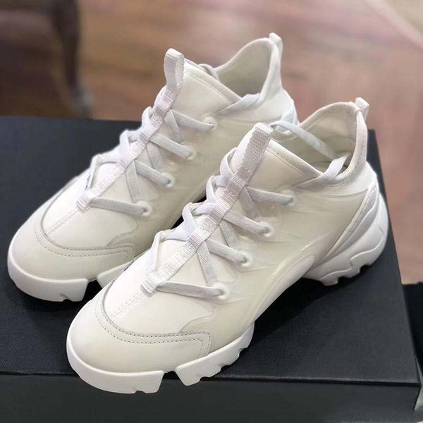 

shoe casual for woman shoes designers calfskin sneaker technical knit trainers women flat trainer real leather platform sneakers with box 12, Black
