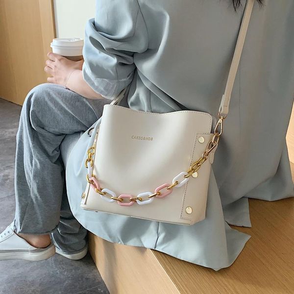 

evening bags simple texture single shoulder small bag women's 2021 fashion messenger portable bucket