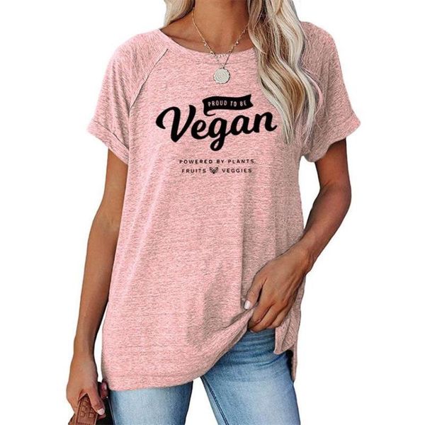 

vegan shirt for women. proud to be graphic funny cotton casual hipster young slogan quote t tees women's t-shirt, White