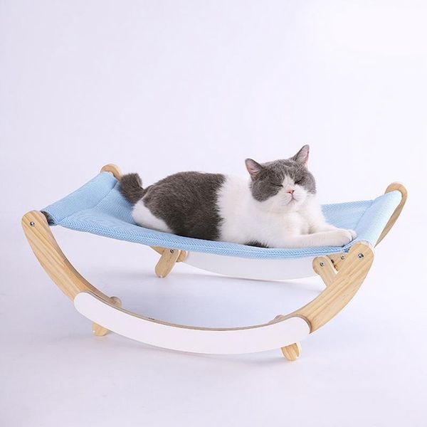 

pet cat's lounger bed wood hammock for cat house puppy mat hanging beds cats basket small dog soft sofa window warm products & furnitur