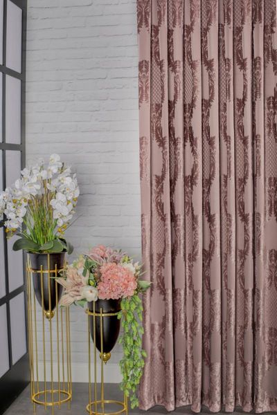 

velvet damask drapery panel. length up to 108 '' ( 275 cm) curtain & drapes