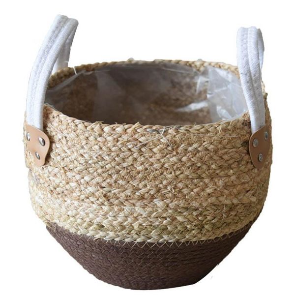 

storage baskets durable woven basket deskbox snack toy straw flower pot laundry hamper