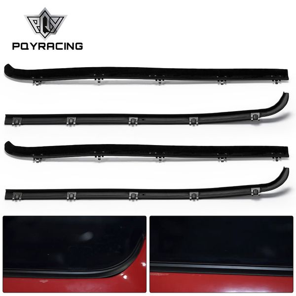 4 Adet Kiti Kauçuk Keçe Ön Kapı Pencere Sweep Trim Mühürler Araba Kemeri Weatherstrip Çeki Seti Set 87-97 Ford Bronco F150 F250 F350 Pqy-FBL12