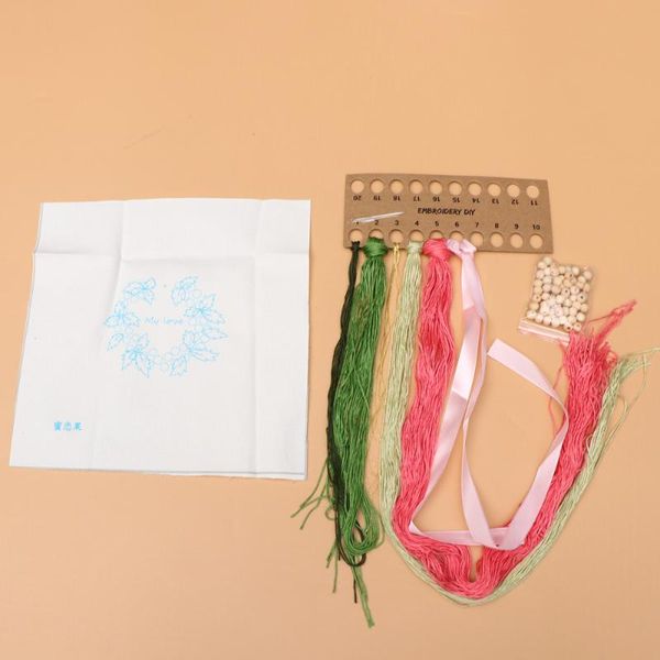 

other arts and crafts 1 set manual diy embroidered material kit creative cloth art embroidery flower for beg