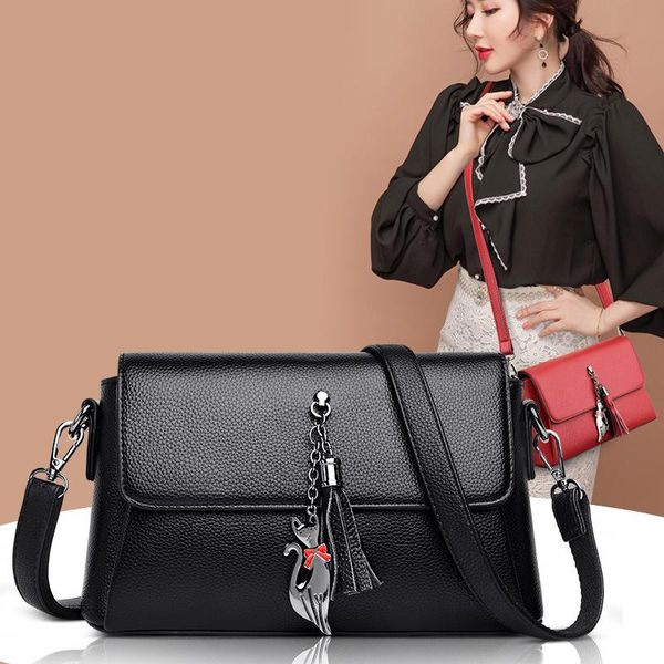 

mother square autumn female bag 2020 one soft messenger shoulder middle-aged new small leisure leather all-match nnwsm