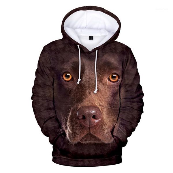 

men's hoodies & sweatshirts 3d animal dog boys and girls pullover casual printed hoodie women's sweatshirt harajuku hooded autumn, Black