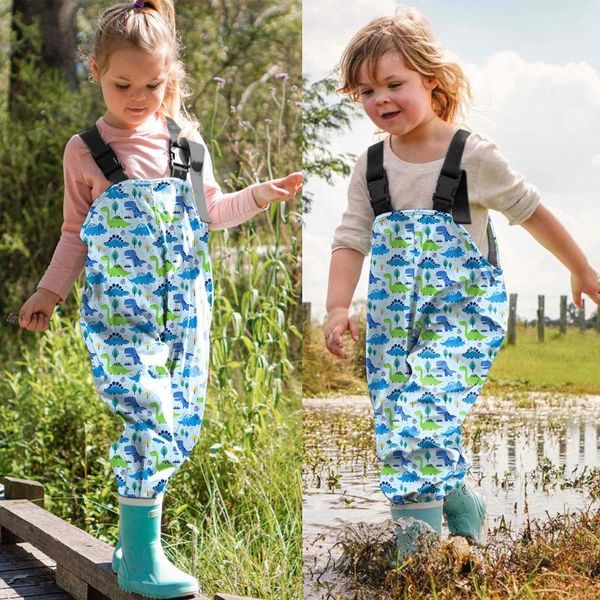 

jumpsuits kids girls rain overall waterproof jumpsuit pu+ cotton autumn winter outdoor sport clothes raincoat toddler boys trousers, Blue