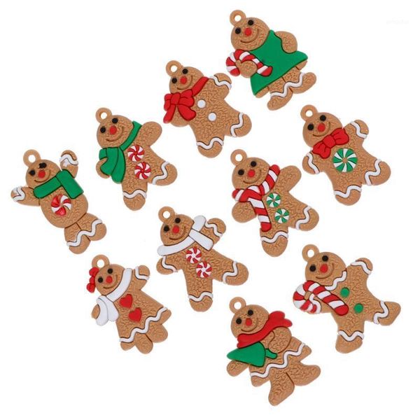 

christmas decorations 10pcs gingerbread man ornament tree pendant