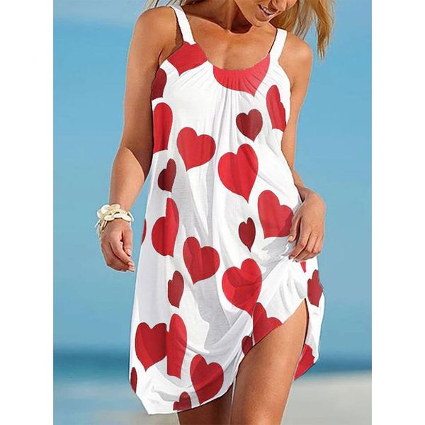 

dragonfly figure women s round neck tie new style 3d printing loose summer beach seabed animal ocs sling sleeveless casual dress, Black;gray