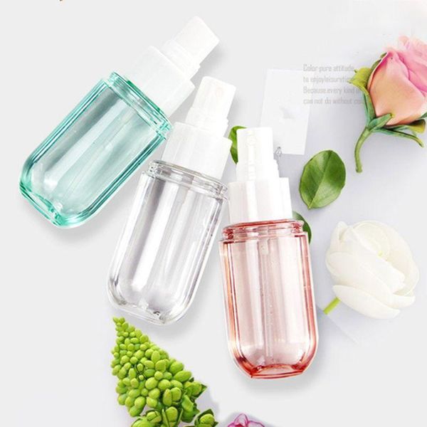 

storage bottles & jars 3pcs portable refillable empty lotion pump bottle fine mist perfume sprayer container transparent cosmetic dispenser