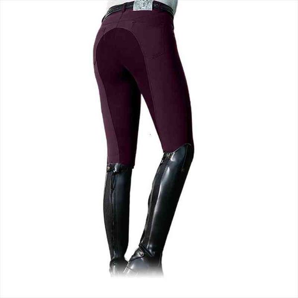 

women fashion sporty high waist elastic spandex equestrian pants horse racing skinny trousers with pocket, Black;white
