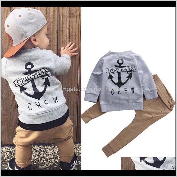 

sets clothing baby maternity drop delivery 2021 aile rabbit boys winter born toddler kids baby boy clothes tshirt hoodie long pants outfi, White