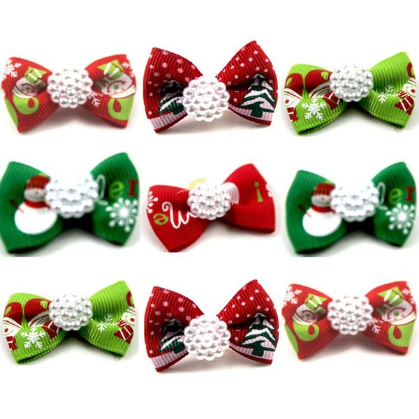 

dog apparel christmas bows snow pet hair for small holidays supplies grooming products
