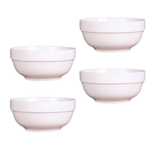 

disposable dinnerware 4pcs soup bowl fruit salad ceramic noodle tableware for home
