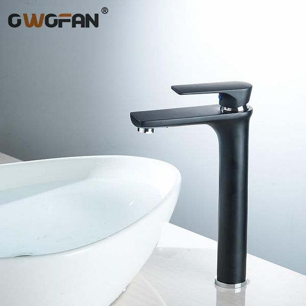 

bathroom sink faucets modern high basin faucet black oil rubbed single handle deck mounted and cold water mixer tap s79-340