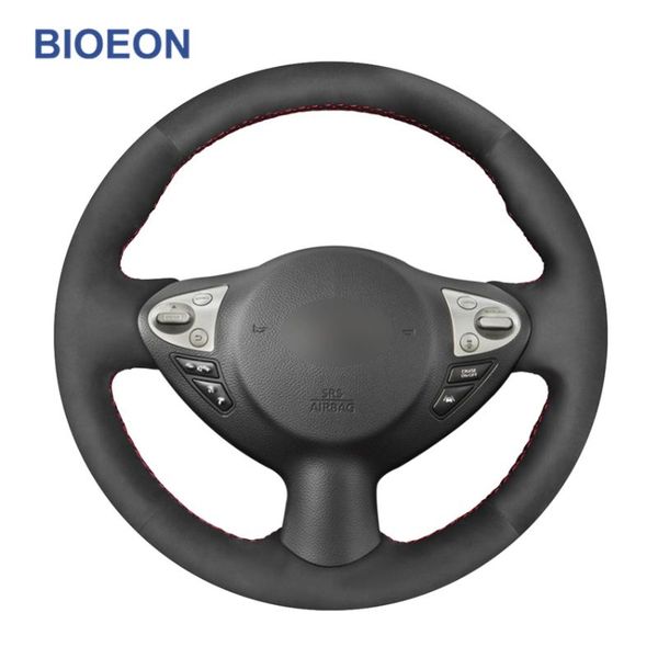 

steering wheel covers black synthetic suede car for infiniti fx fx35 fx37 fx50 qx70 juke 370z note uk 2009-2012-2021