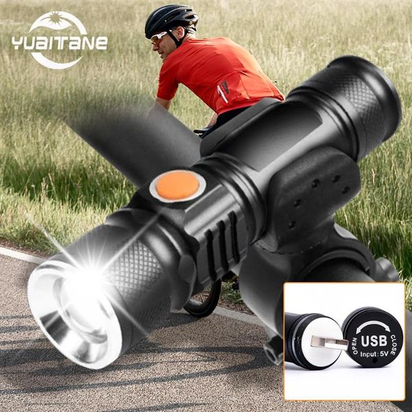 

bike lights 8000 lumen usb rechargeable bicycle light mtb zoom waterproof built-in 18650 battery accessories