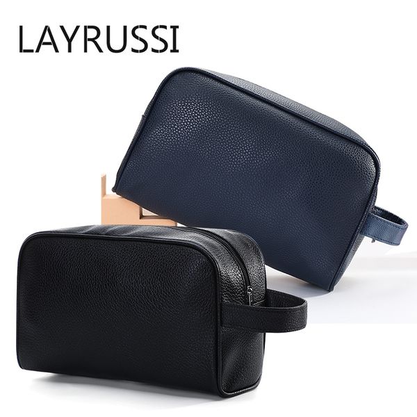

layrussi fashion pu cosmetic bag hand washing portable men women storage travel toiletries lipstick beauty makeup 220310