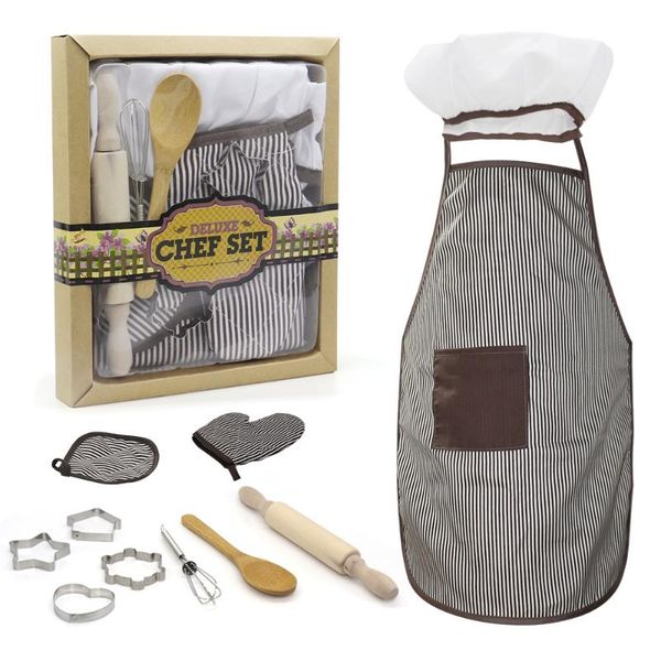 

aprons est arrival 11 pieces apron set cute with chef hat baking mould kitchen ware for kids girls boys