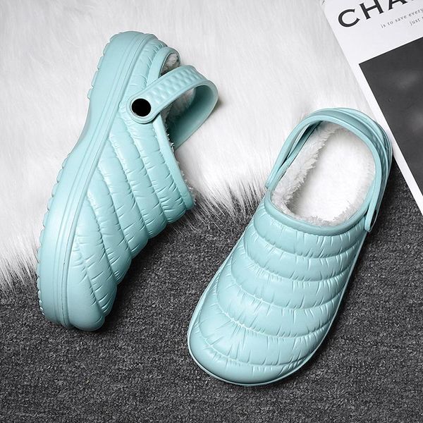 

men women slippers ladies winter warm indoor fur casual plush platform, Black