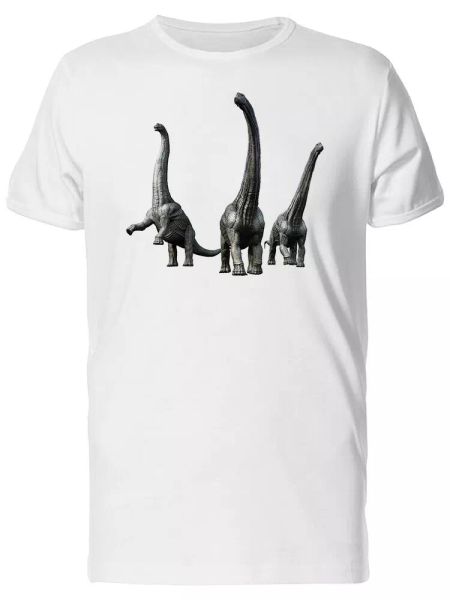 

Three Alamosaurus Men's Tee -Image by Shutterstock, White;black