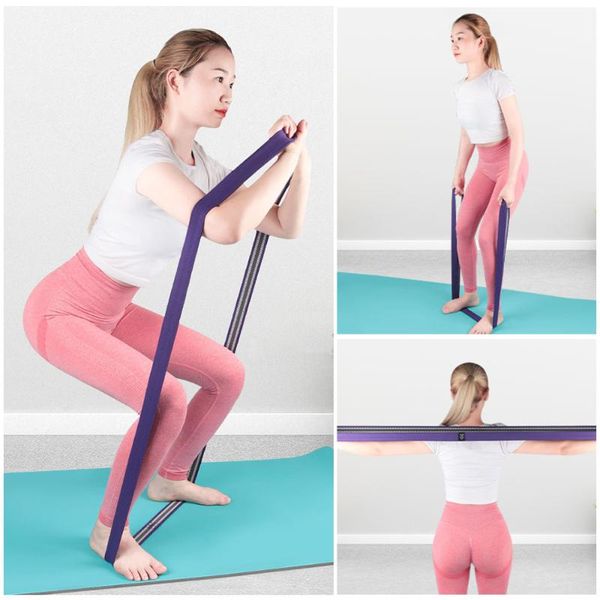 

resistance bands 4pcs long yoga loop exercise expander elastic band set for fitness home gym workout with storage bag