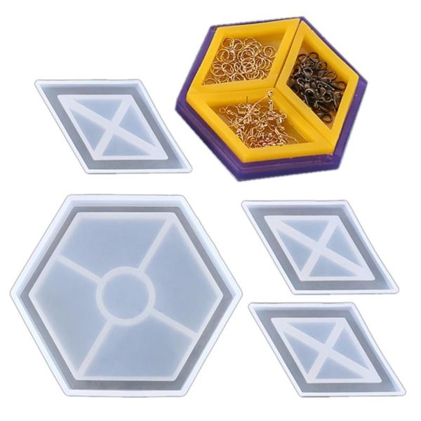 

4pcs/set tray resin mold removable jewelry assorted dishes plate molds silicone baking & pastry tools
