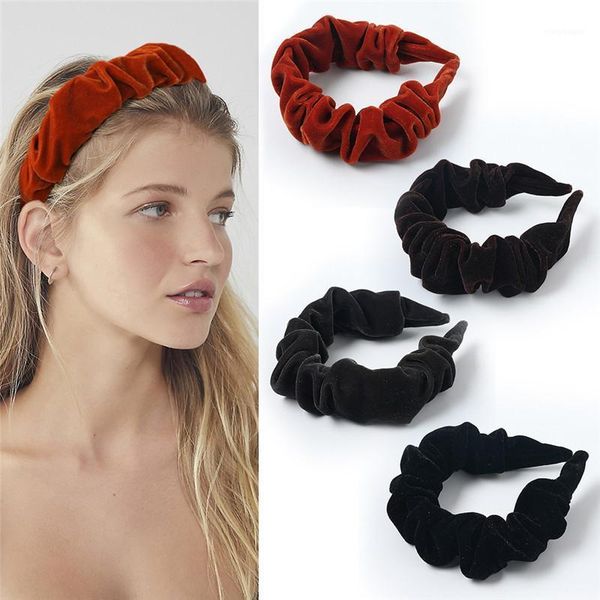 

womens headband twist hairband tie velvet headwrap hair band hoop turban headwear hairbands accessories1