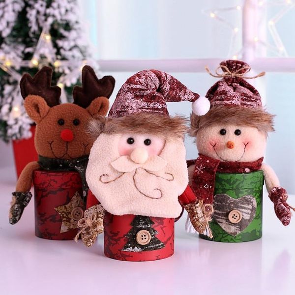 

christmas action & toy figures decorations dolls shape candy bag children gift old man snowman elk shapes innovative zc03