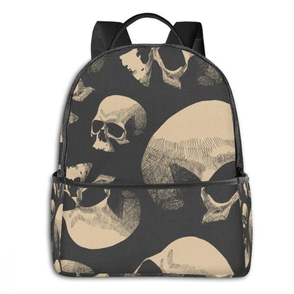 

backpack skull splatters boy girl school bag for teenager student shoulder travel