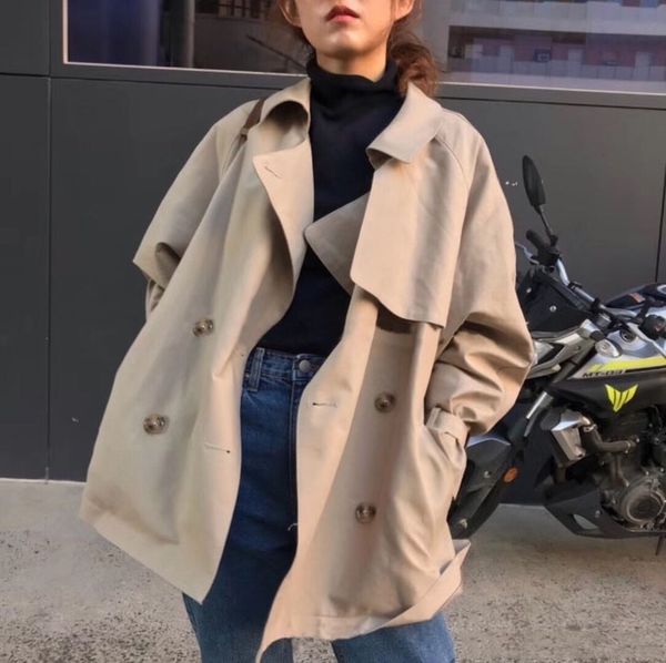 

luxury women's short coat2021 autumn south korea east gate foreign style light color fashionable short windbreaker coat women, Black;brown