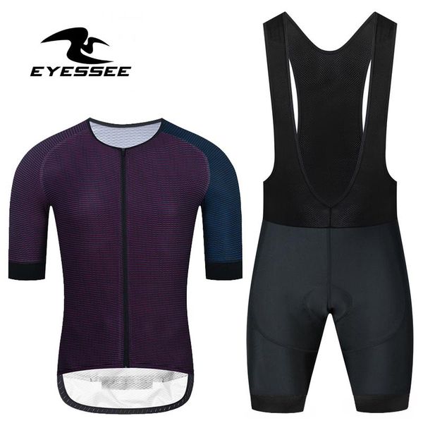 

men cycling jersey set breathable short sleeves bike clothing pro team mountain bicycle racing sets, Black;blue