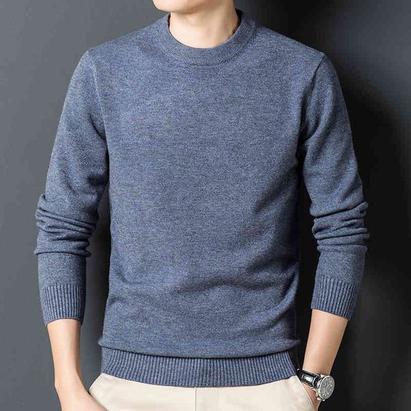 

10 color autumn and winter thick neck fashion leisure warm knitted sweater men's brand, White;black