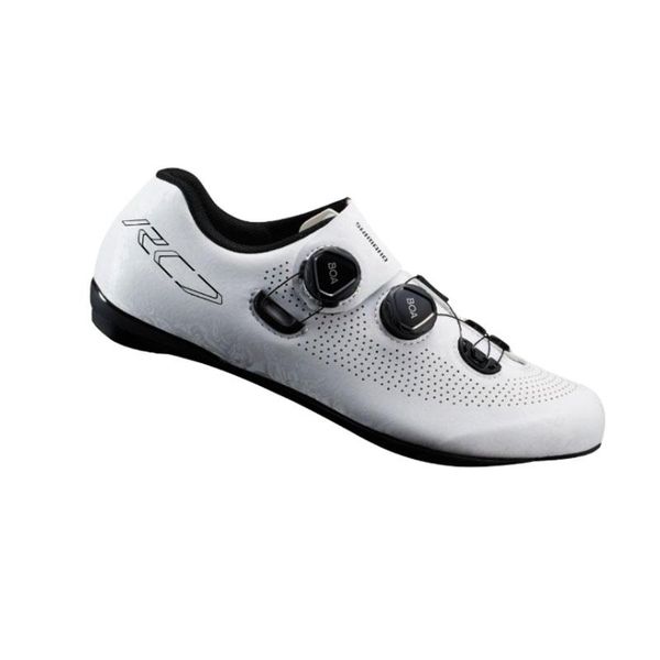 

cycling footwear rc7 road shoes breathable self-locking boa l6 spd cleat 3 bolt fixed carbon sole bicycle man, Black