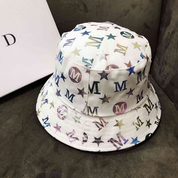 

spring and summer new gilded color letter fisherman's hat usa version net red street anti fan sunshade cap breathable cotton cap, Black;white