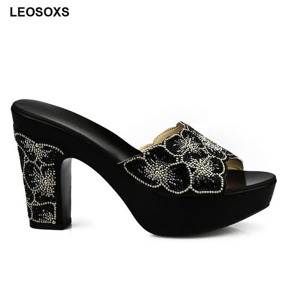 

dress shoes african slippers summer high heels quality sandals pumps wedding italian design for women, Black