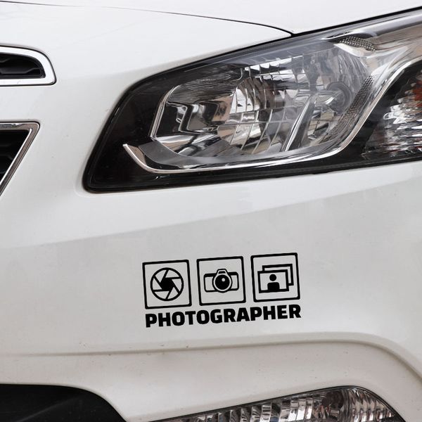 

14.3cm*6cm p studio decal camera decor vinyl black car sticker