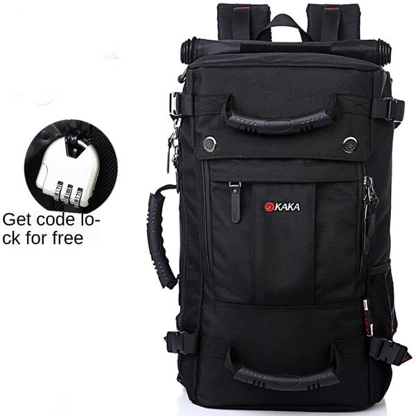 

outdoor bags large-capacity backpack men's travel bag casual middle school students computer lock waterproof rucksack