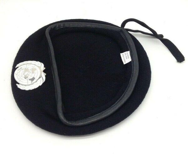 

tomwang2012. us army military hat special forces uniform black wool beret & insignia cap outdoor hats, Black;white