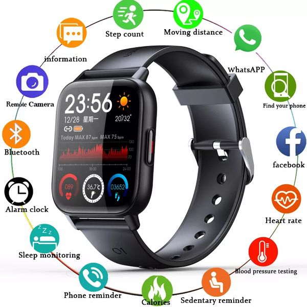 

smart watch men women color screen smartwatch waterproof sport fitness tracker bluetooth blood pressure heart rate monitor watches for ios a
