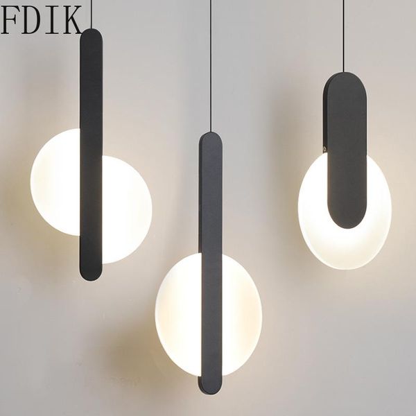 

pendant lamps nordic acrylic light creative bedroom bedside living room background led hanging lamp modern home decor net red lighting