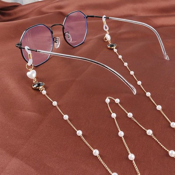 

sunglasses frames minimalist style round bead chain eyeglass lanyard reading glasses chains women accessories hold straps cords, Silver